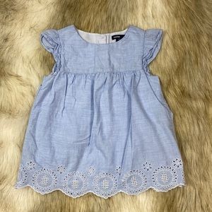 5 Year Gap Short Sleeve Eyelet Blouse